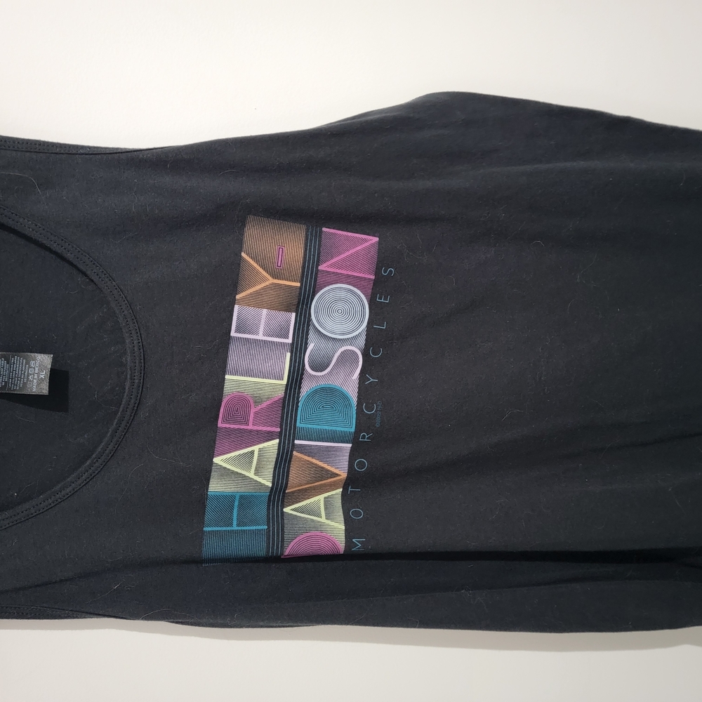 Harley-Davidson Black Tank Top with Multicolor Logo